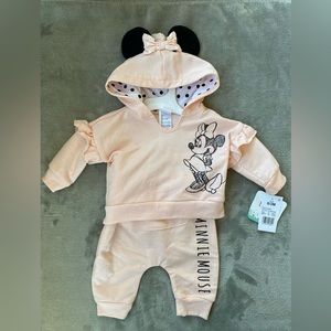Disney Baby Pale Pink Girl’s 2-piece Minnie Mouse Set